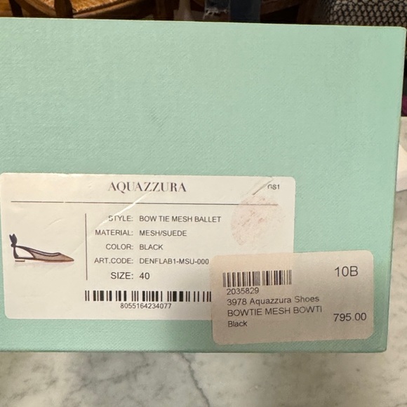 Aquazzura Black and Tan Mesh flats - Picture 3 of 3